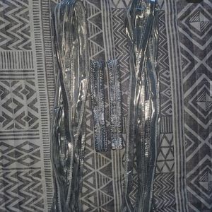 Silver Metallic Leg Wraps